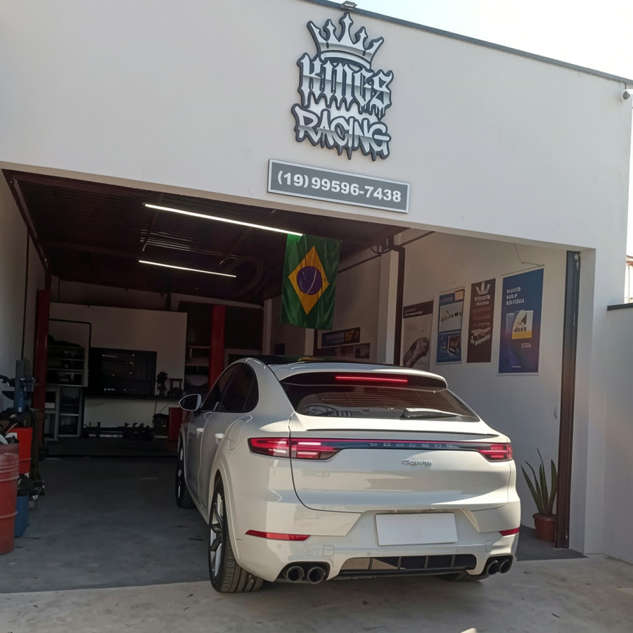 Porsche Cayenne na oficina Kings Racing, câmbio automático em Valinhos/SP